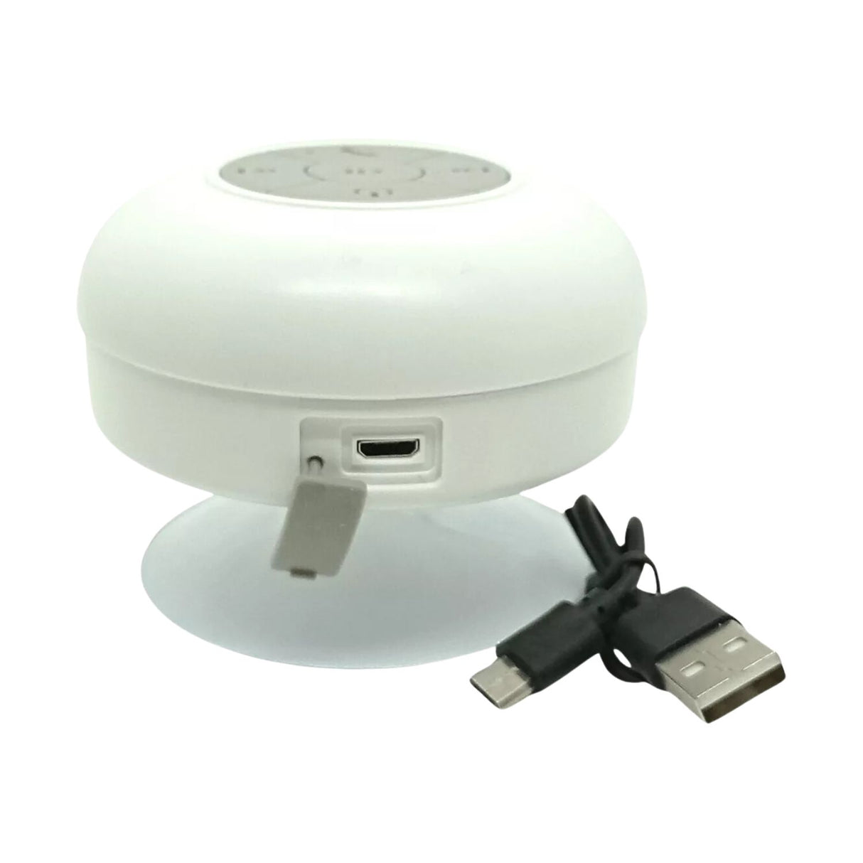 Parlante Bluetooth portátil resistente al agua de 9 cm, con batería de 10 horas y diseño en silicona, ideal para duchas y actividades al aire libre.-4