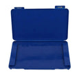 Porta mascarillas antibacterial rectangular azul de 19 cm, resistente y ligero, ideal para mantener mascarillas limpias y protegidas.-1