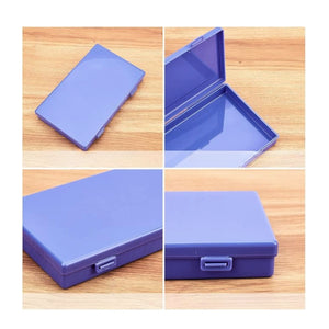 Porta mascarillas antibacterial rectangular azul de 19 cm, resistente y ligero, ideal para mantener mascarillas limpias y protegidas.-4
