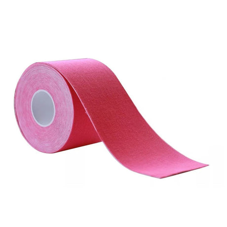 Cinta Kinesiológica Tape Neuromuscular Roja de 500cm x 5cm, hipoalergénica, resistente al agua, ideal para soporte en lesiones deportivas.-1-1-1