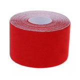 Cinta Kinesiológica Tape Neuromuscular Roja de 500cm x 5cm, hipoalergénica, resistente al agua, ideal para soporte en lesiones deportivas.-3