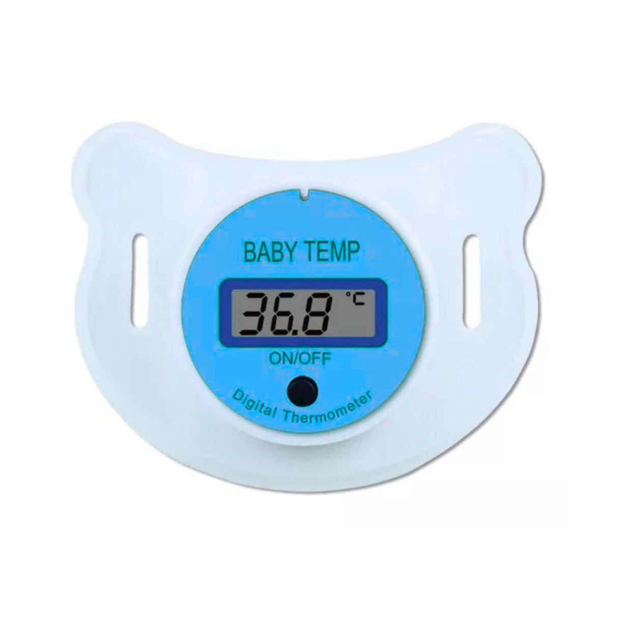 Chupete termómetro digital de silicona suave, colorido y ergonómico, mide temperatura en segundos. Ideal para bebés y niños.-1-1-1
