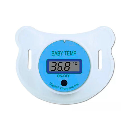 Chupete termómetro digital de silicona suave, colorido y ergonómico, mide temperatura en segundos. Ideal para bebés y niños.-1-1-1