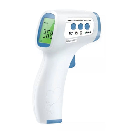 Termómetro láser violeta de 14 cm, medición infrarroja sin contacto, pantalla LCD retroiluminada, ideal para cocina e industria.-1-1-1