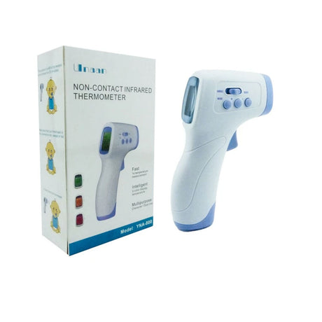 Termómetro láser violeta de 14 cm, medición infrarroja sin contacto, pantalla LCD retroiluminada, ideal para cocina e industria.-1-2-1
