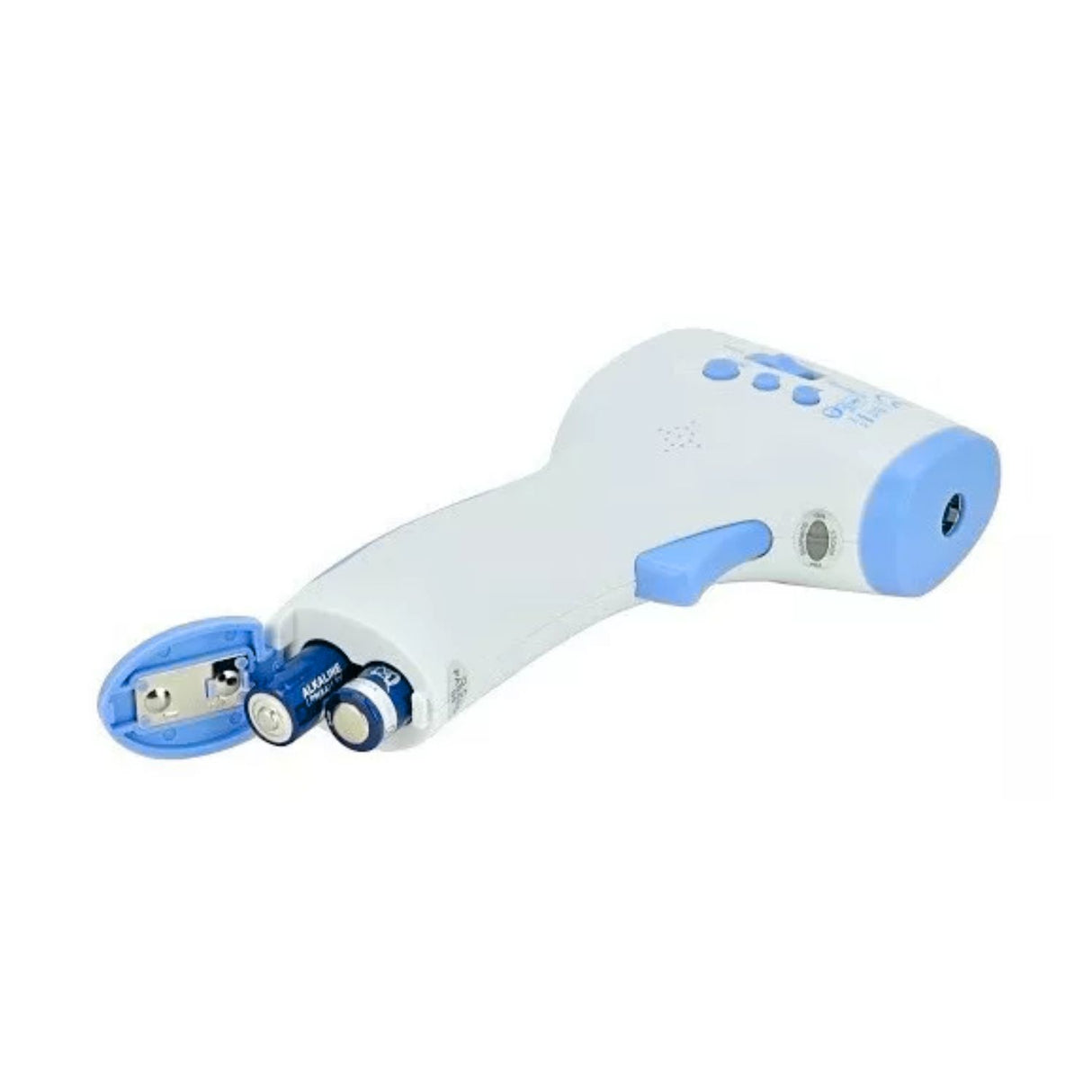 Termómetro láser violeta de 14 cm, medición infrarroja sin contacto, pantalla LCD retroiluminada, ideal para cocina e industria.-1-3-1