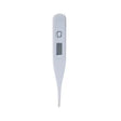 Termómetro digital blanco de 12 cm, ligero y resistente al agua, ideal para medir temperatura corporal y alimentos con pantalla LCD clara.-1-1-1