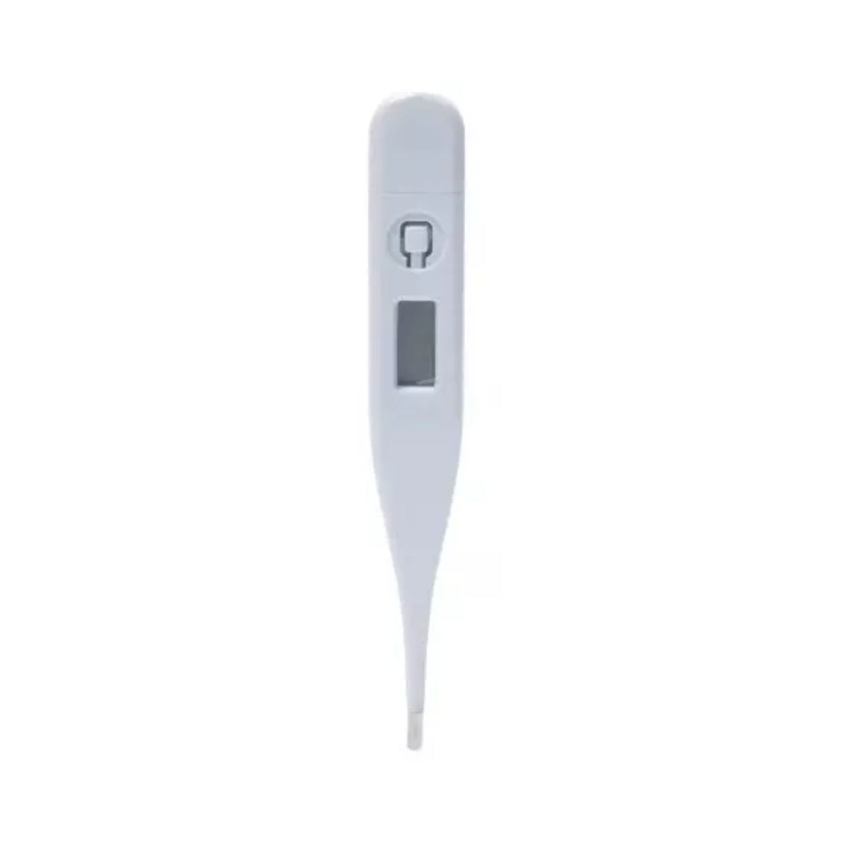 Termómetro digital blanco de 12 cm, ligero y resistente al agua, ideal para medir temperatura corporal y alimentos con pantalla LCD clara.-1-1-1