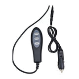 Mini masajeador eléctrico portátil de 48 cm en negro y gris, ideal para aliviar tensión en cuello y espalda. Perfecto para uso en auto y hogar.-5