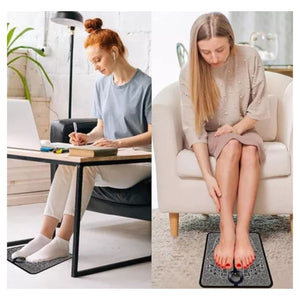 Electro masajeador de pies negro, flexible y eléctrico, ideal para aliviar tensión y mejorar circulación. Perfecto para uso en casa u oficina.-3