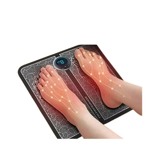 Electro masajeador de pies negro, flexible y eléctrico, ideal para aliviar tensión y mejorar circulación. Perfecto para uso en casa u oficina.-4
