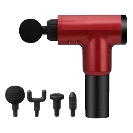 Pistola facial roja de 21 cm, ergonómica y duradera, ideal para limpieza profunda y aplicación de cosméticos en salones de belleza.-1-1-1