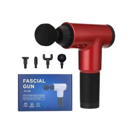 Pistola facial roja de 21 cm, ergonómica y duradera, ideal para limpieza profunda y aplicación de cosméticos en salones de belleza.-1-2-1