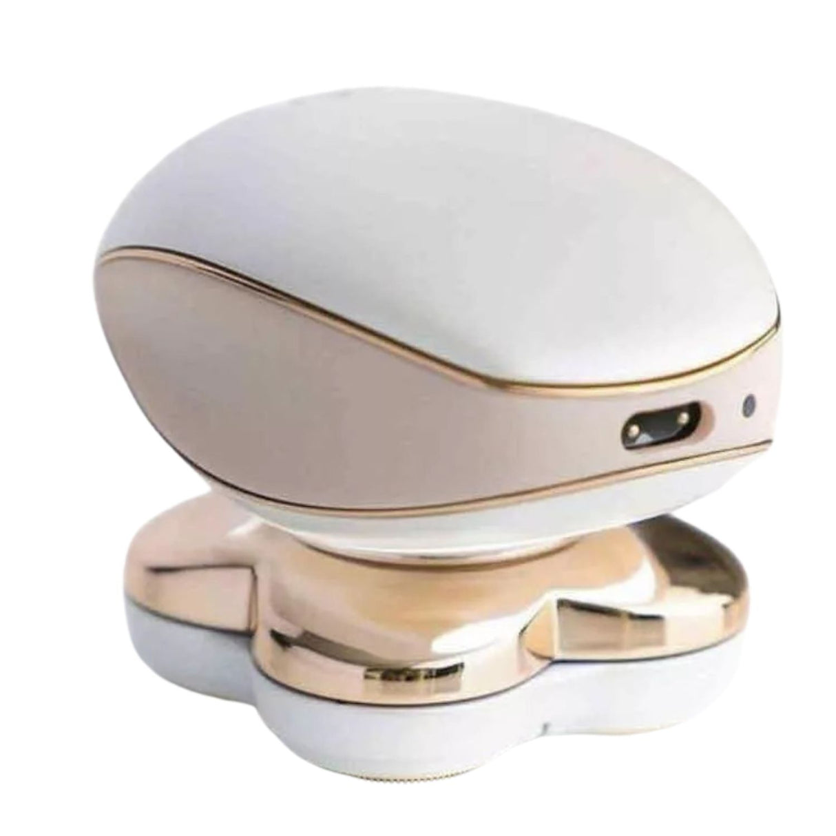Depiladora rosa compacta de 10 cm con cuchillas de acero inoxidable, ideal para uso diario en piernas y axilas. Eficaz y ergonómica.-1-3-1
