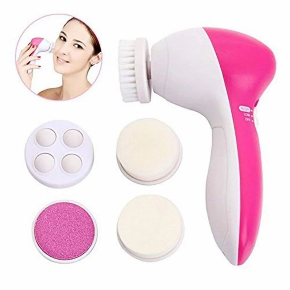 Mini Masajeador Facial Rosa de 9 cm, ergonómico y suave, ideal para mejorar la circulación y tonificar la piel en rutinas de belleza.-3