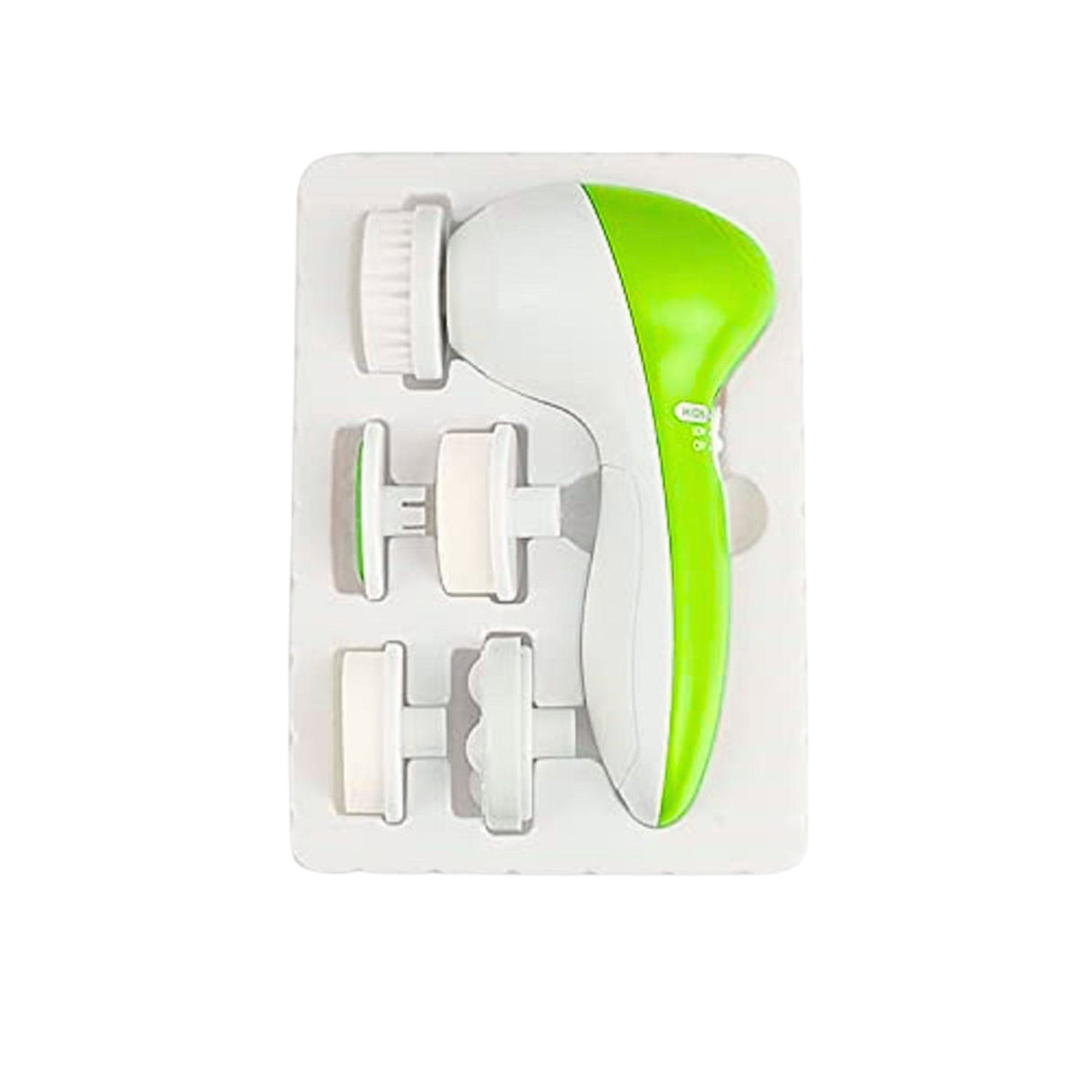 Mini Masajeador Facial Verde de 9 cm, ergonómico y resistente al agua, ideal para mejorar la circulación y absorción de productos de cuidado de la piel.-2