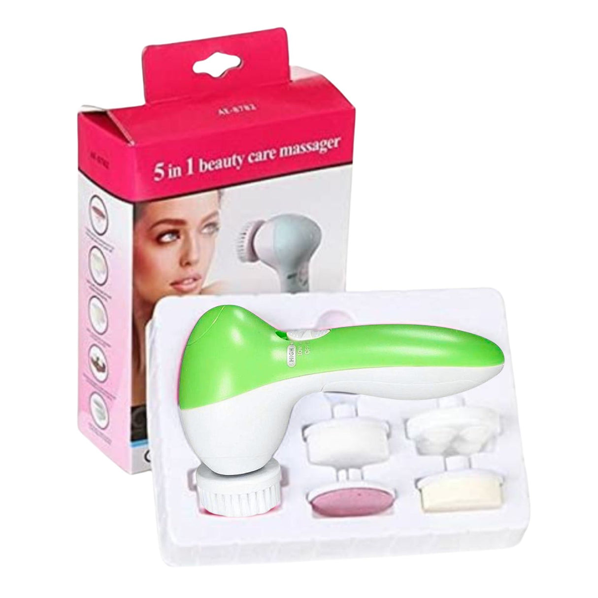 Mini Masajeador Facial Verde de 9 cm, ergonómico y resistente al agua, ideal para mejorar la circulación y absorción de productos de cuidado de la piel.-4