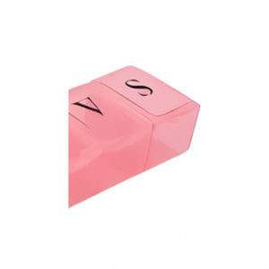 Pastillero Semanal Rosado de plástico, 15cm, organizador de medicamentos con compartimentos etiquetados para cada día. Ideal para viajes.-1-4-1