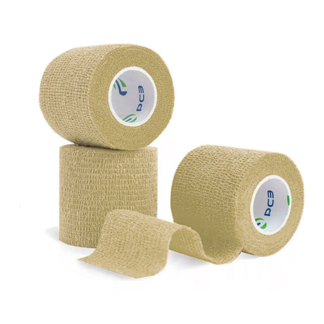 Venda Koban beige 5cm x 250cm, suave y flexible, ideal para primeros auxilios, cubre heridas sin irritar la piel.-1-2-1