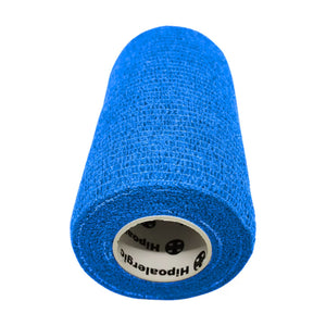 Venda Koban azul de 10cm x 250cm, elástica y hipoalergénica, ideal para compresión y soporte de lesiones. Perfecta para primeros auxilios.-1-4-1