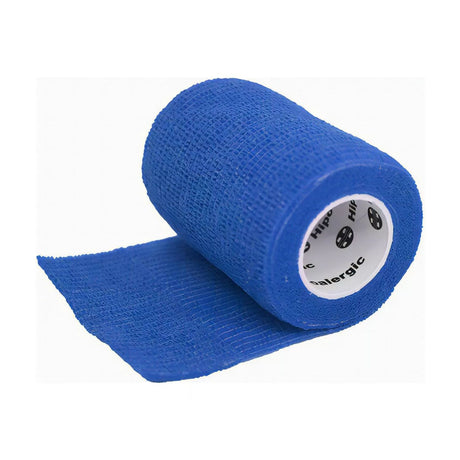 Cinta Adhesiva Médica Koban azul, 250 cm x 7 cm, hipoalergénica y resistente al agua, ideal para fijar vendajes sin irritar la piel.-1-1-1