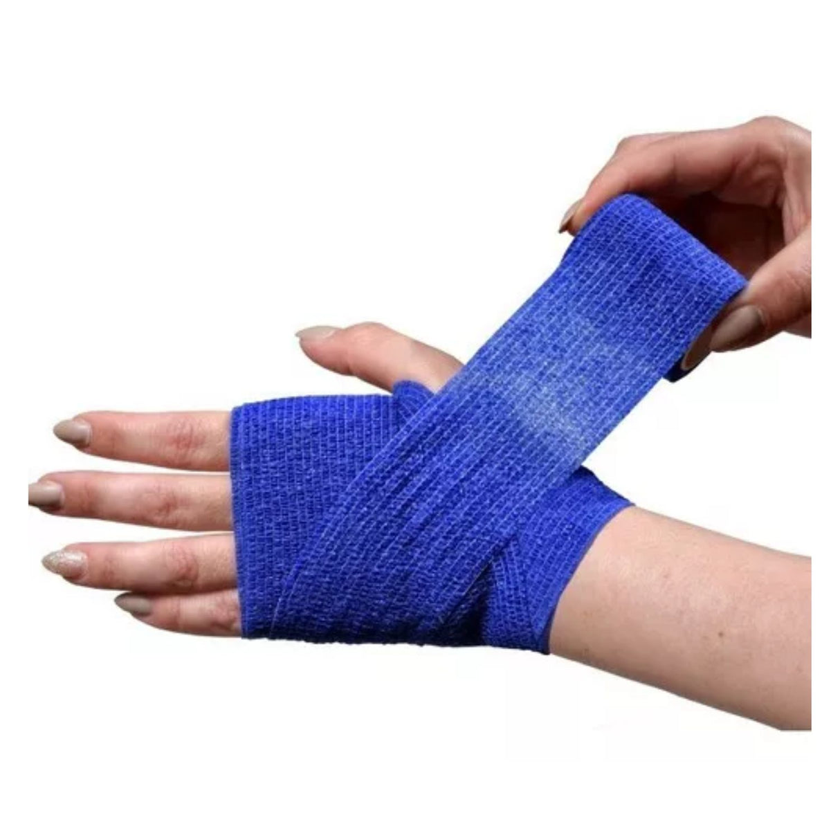 Cinta Adhesiva Médica Koban azul, 250 cm x 7 cm, hipoalergénica y resistente al agua, ideal para fijar vendajes sin irritar la piel.-1-4-1