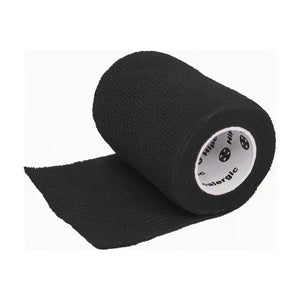 Venda Koban negra de 7cm x 250cm, elástica y resistente al agua, ideal para primeros auxilios y compresión de lesiones deportivas.-1-1-1