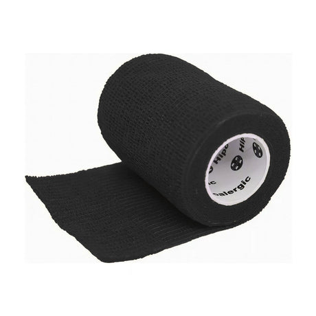 Venda Koban negra de 7cm x 250cm, elástica y resistente al agua, ideal para primeros auxilios y compresión de lesiones deportivas.-1-1-1