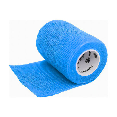 Venda Koban azul de 7 cm x 250 cm, suave, resistente al agua y elástica, ideal para primeros auxilios y soporte de heridas.-1-1-1
