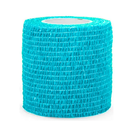 Venda Koban celeste verde de 7 cm x 250 cm, elástica y transpirable, ideal para curaciones y soporte en lesiones deportivas.-1-2-1