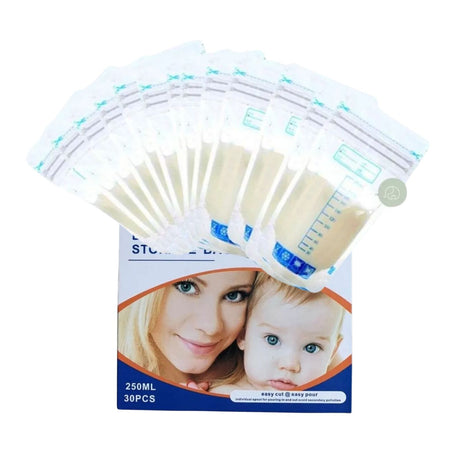 Bolsas reutilizables para leche materna, transparentes y resistentes, 240 ml, cierre hermético, ideales para refrigerar y congelar.-1-1-1