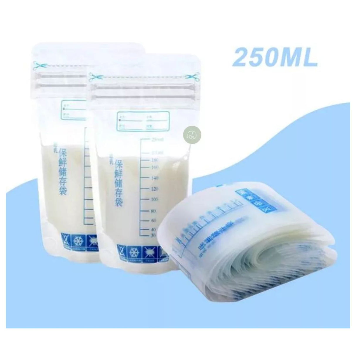 Bolsas reutilizables para leche materna, transparentes y resistentes, 240 ml, cierre hermético, ideales para refrigerar y congelar.-1-3-1