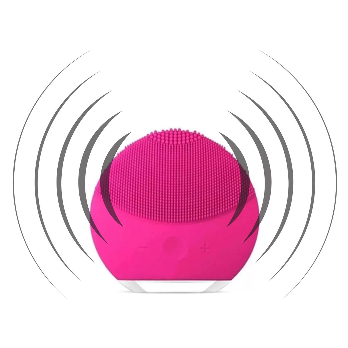 Exfoliador eléctrico facial rosa de 8 cm, resistente al agua, con diferentes intensidades para limpieza profunda y rejuvenecimiento de la piel.-1-4-1
