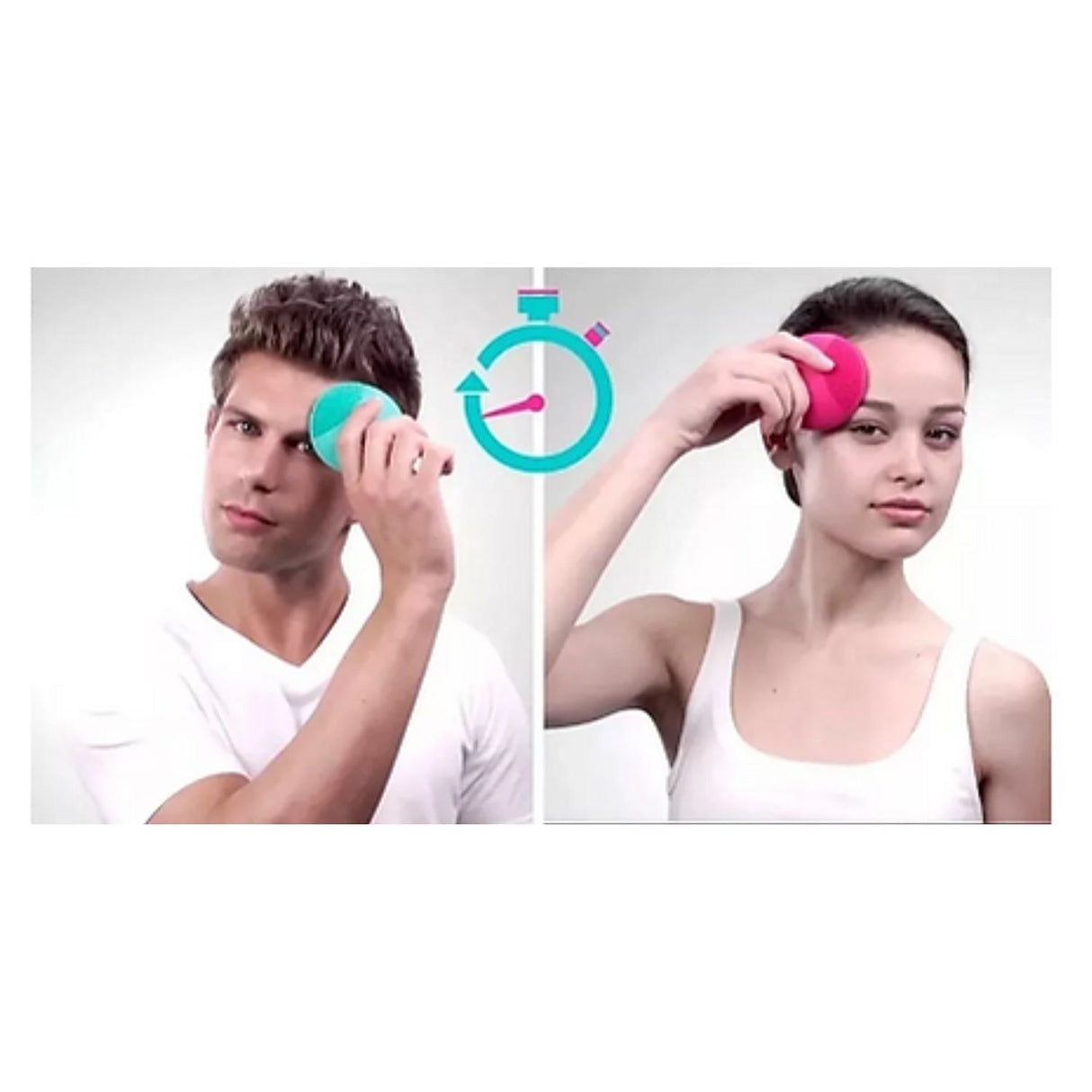Exfoliador eléctrico facial celeste de 8 cm, hipoalergénico y resistente al agua, ideal para limpieza profunda y suave de la piel.-1-4-1