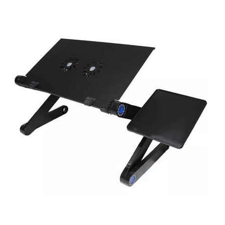 Base Cooler Grande de 58 cm en negro, fabricada en plástico ABS y malla metálica, ideal para refrigerar laptops hasta 17 pulgadas.-1