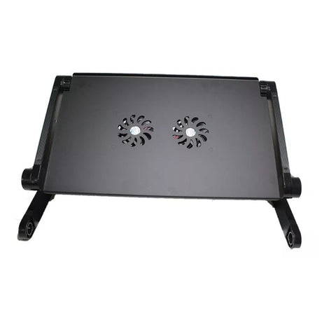 Base Cooler Grande de 58 cm en negro, fabricada en plástico ABS y malla metálica, ideal para refrigerar laptops hasta 17 pulgadas.-1-2-1