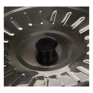 Tapa de olla de acero inoxidable de 32 cm, resistente y duradera, ideal para cocción y conservación de alimentos.-3