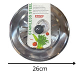 Tapa de olla de 26 cm en acero inoxidable, resistente al calor, con cierre hermético y pomo ergonómico. Ideal para cocinar sopas y guisos.-4