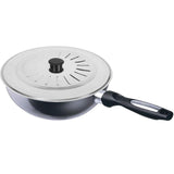 Tapa de olla de 26 cm en acero inoxidable, resistente al calor, con cierre hermético y pomo ergonómico. Ideal para cocinar sopas y guisos.-5
