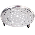 Tapa de olla colador de 24 cm en acero inoxidable, ideal para escurrir pasta y verduras. Diseño elegante y fácil de limpiar.-1-1-1
