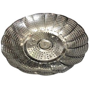Tapa colador plegable de silicona de 18 cm, resistente al calor, ideal para escurrir pastas y verduras. Diseño compacto y colorido.-1-1-1