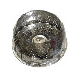 Tapa colador plegable de silicona de 18 cm, resistente al calor, ideal para escurrir pastas y verduras. Diseño compacto y colorido.-2