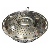 Tapa colador plegable de silicona de 18 cm, resistente al calor, ideal para escurrir pastas y verduras. Diseño compacto y colorido.-4