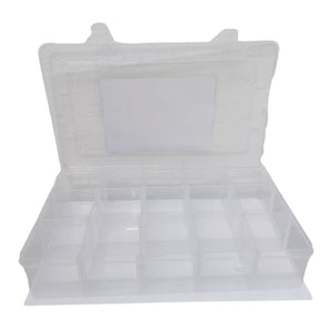 Organizador de plástico transparente de 28 cm, ideal para almacenar utensilios y juguetes. Diseño apilable y fácil de limpiar.-4