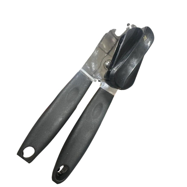 Abrelatas de acero inoxidable de 19 cm, ergonómico y duradero, ideal para abrir latas con facilidad y seguridad en la cocina.-1-1-1