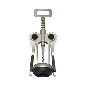 Sacacorcho de goma negro de 19 cm, ergonómico y resistente, ideal para abrir botellas de vino sin esfuerzo en cualquier ocasión.-1-1-1