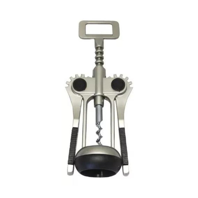 Sacacorcho de goma negro de 19 cm, ergonómico y resistente, ideal para abrir botellas de vino sin esfuerzo en cualquier ocasión.-1-1-1