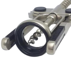 Sacacorcho de goma negro de 19 cm, ergonómico y resistente, ideal para abrir botellas de vino sin esfuerzo en cualquier ocasión.-1-3-1