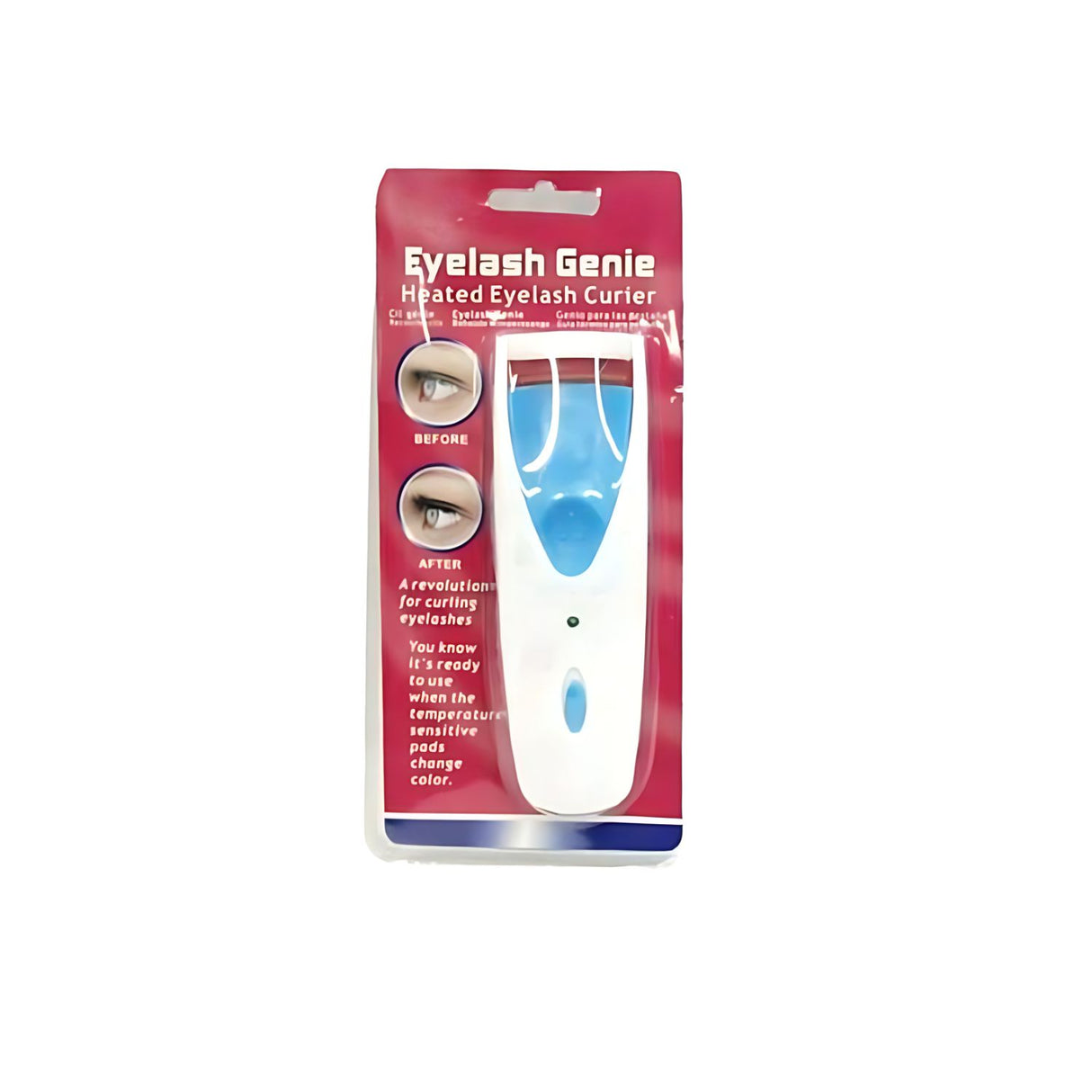 Encrespasdor de pestañas profesional azul de 13 cm, acero inoxidable, rizado efectivo y cómodo agarre antideslizante para un acabado voluminoso.-1-2-1