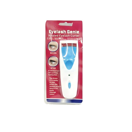 Encrespasdor de pestañas profesional azul de 13 cm, acero inoxidable, rizado efectivo y cómodo agarre antideslizante para un acabado voluminoso.-1-2-1